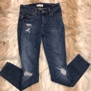 Distressed modern skinny jeans by Ann Taylor LOFT